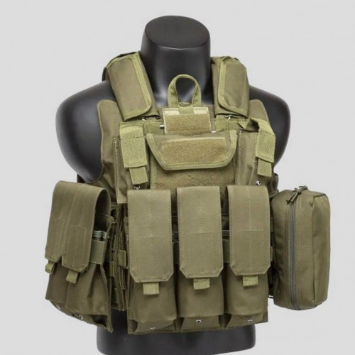 Тактический разгрузочный жилет «5 / пять карманов» с подсумками Tactical Molle Plate Carrier для съемных бронепластин во Фрязино