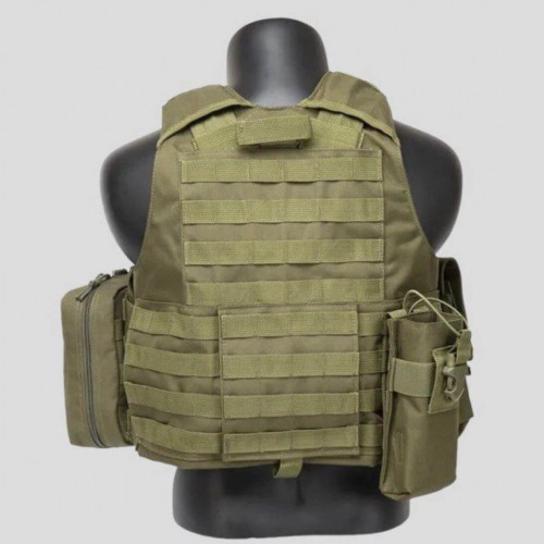 Тактический разгрузочный жилет «5 / пять карманов» с подсумками Tactical Molle Plate Carrier для съемных бронепластин во Фрязино